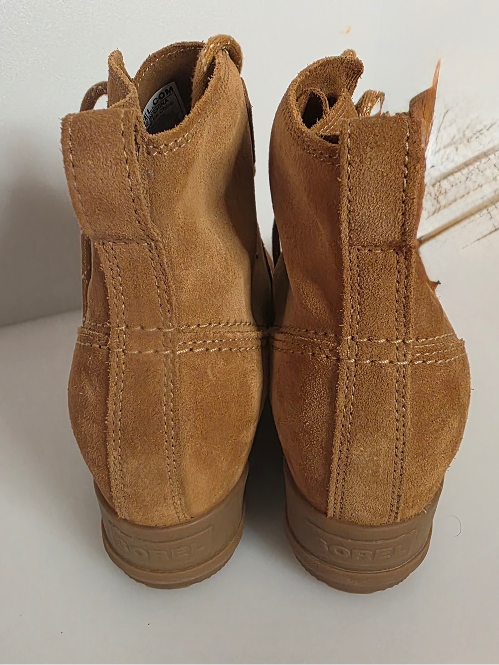 Sorel Tan Suede Lace-Up Ankle Boots - Picture 4 of 7